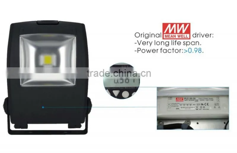 New Design IP65 Meanwell Driver LED Flood Light with bridgelux chip