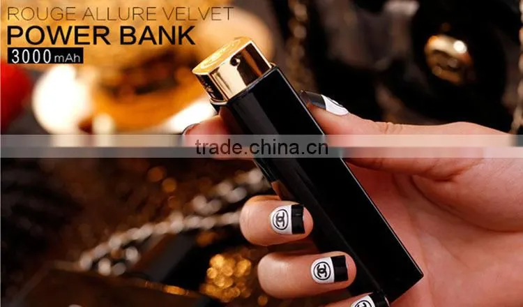 Gift promotional Famous Brand perfume OEM mini Lipstick mobile phone cell phone 3000mAh power bank