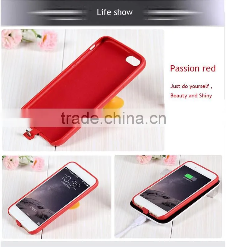 For iphone leather case cover wireless charger recevier case for iphone 6 6s 6plus