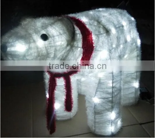 High:55CM 100LED 3d acrylic motif bear with light