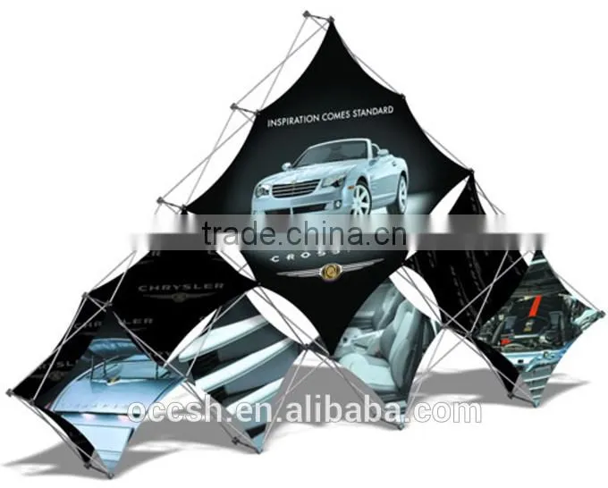Tension Fabric Exhibition Backdrop Display Stand, Pop Up Display Stand, Hop Up Banner