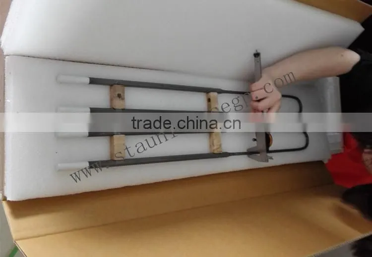 Molybdenum Disilicide heating element / MoSi2 rods with clamps