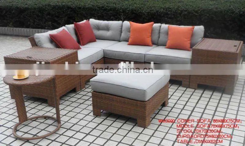 rattan sofa table