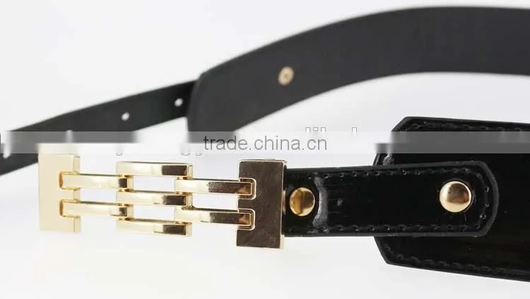 2015 new fashion women accessories with high quality black PU leather in YiWu