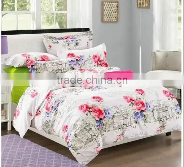 queen size microfiber fabric bedding set
