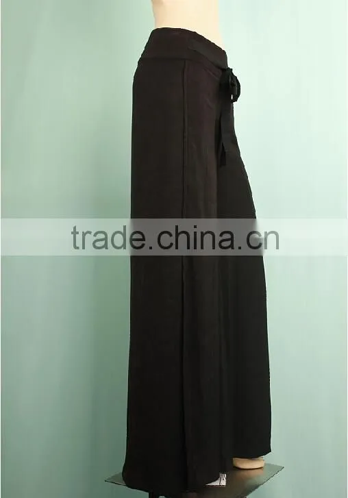2016 new style waistband women black palazzo pants