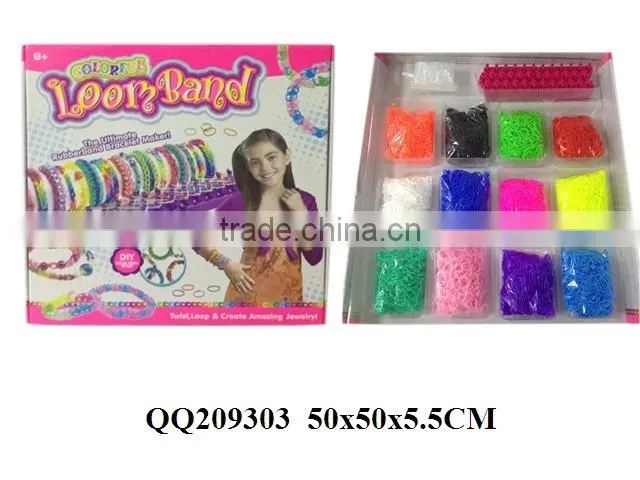 DIY rubber loom band play set with kits