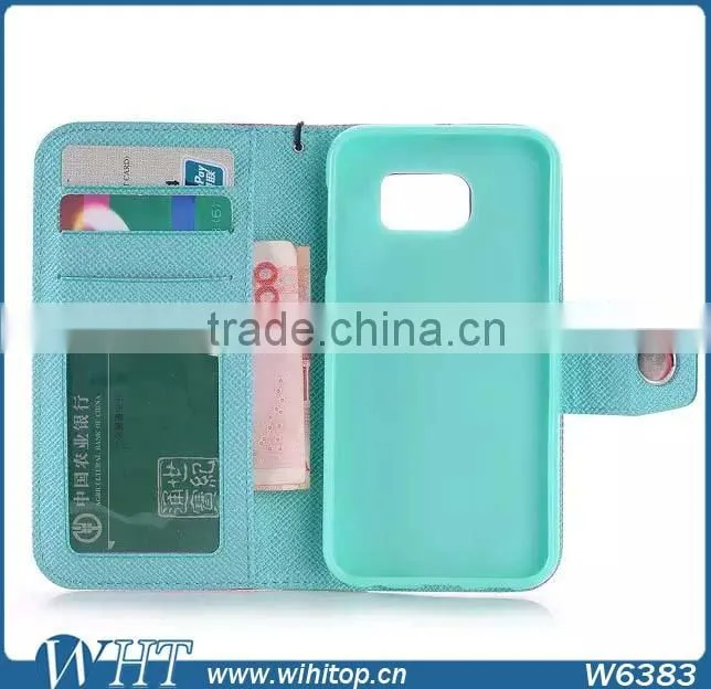 Fashion Korean Style Magnetic Flip Leather Case Stand Wallet Holster For Samsung Galaxy S6 G9200