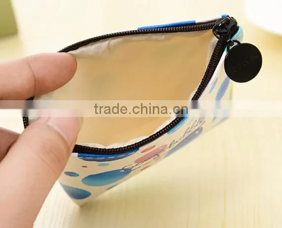 Hot sale color printing PU leather coin purse china factory