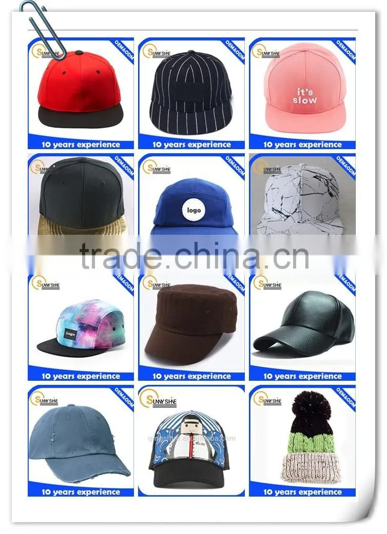 Wholesale Custom-made Leather 6 Panel Plain Snapback Cap