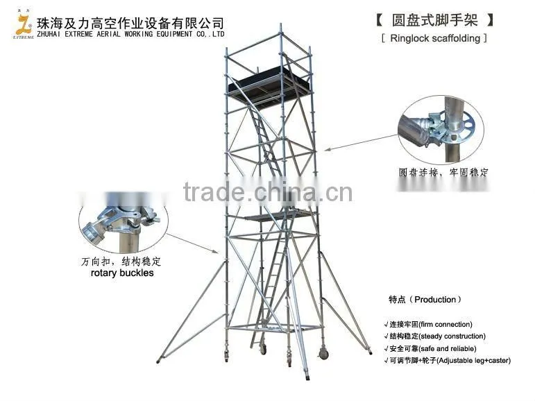 single width aluminum scaffolds