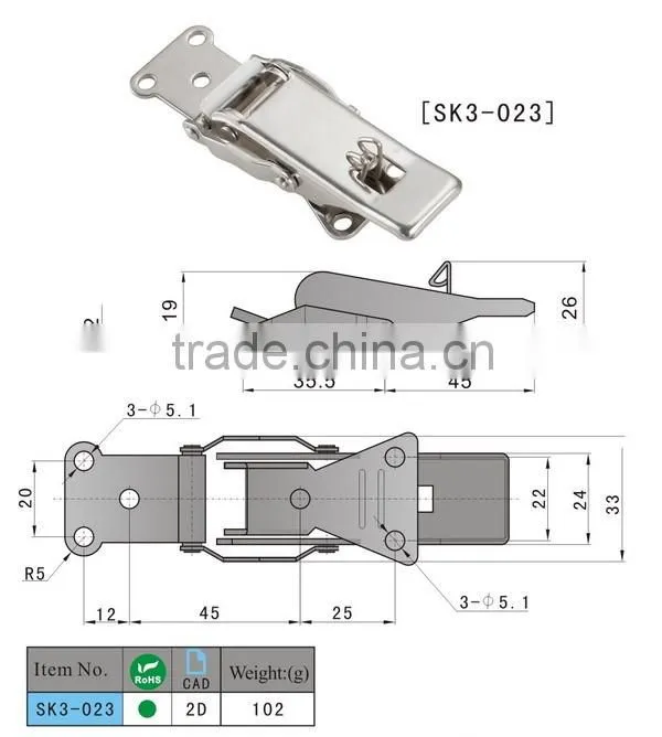 Industrial toggle latch SK3-023 for cabinet and equipment