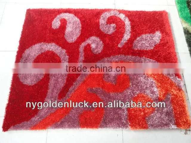 rubber backed shaggy hand tuft carpet