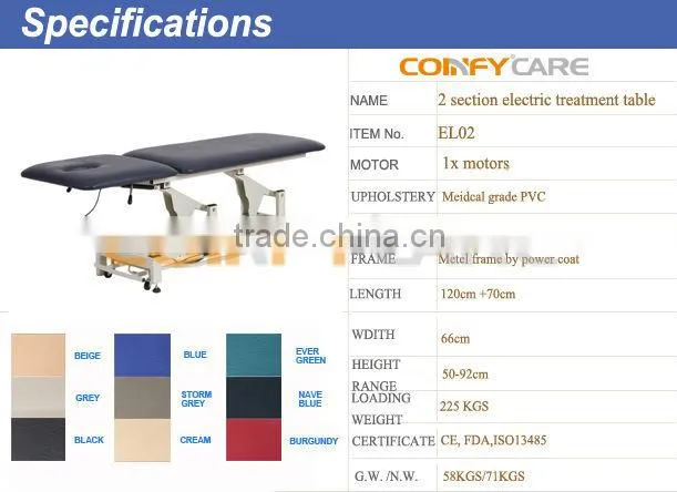 Coinfy EL02 electric clinic bed physical therapy