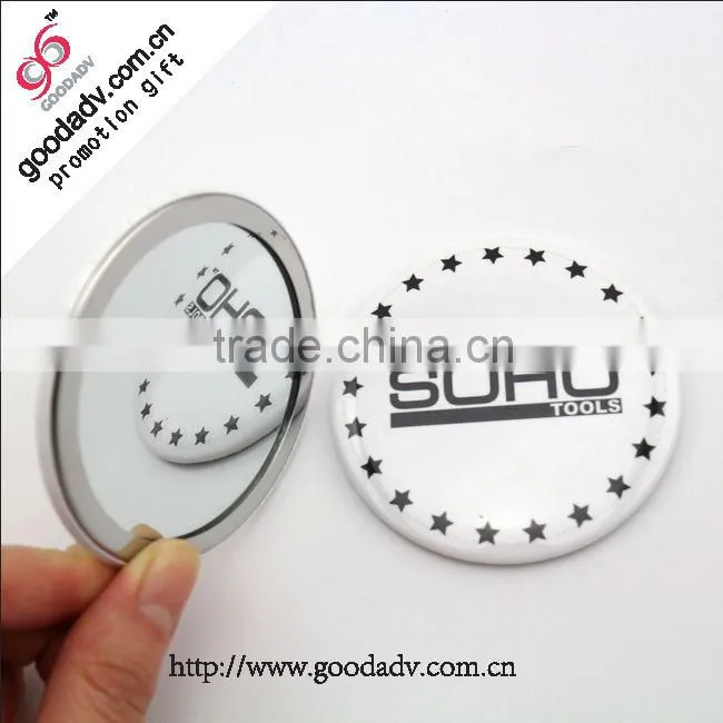 Custom tin make up mirror with beautiful printing / good quality tin pocket mirror