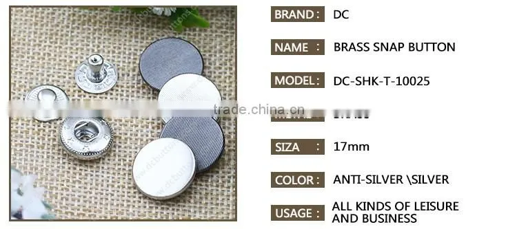 Twill Design 4 Part Press Button,Spring Type Snap Button For Coat and Jacket