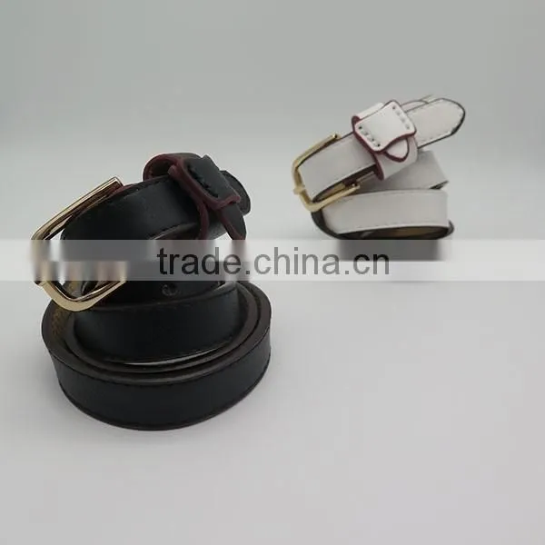 Colorful skinny women leather belt