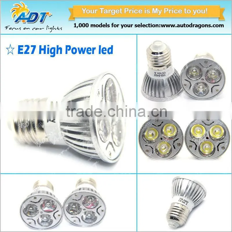 E27 110-240V high power led lamp with white color
