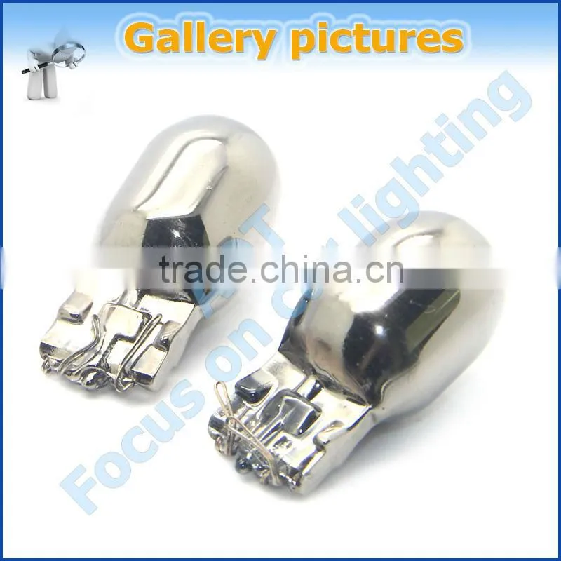 Sales promotion T10 T15 921 T20 7440 7443 S25 1156 1157 3156 3157 Chrome bulb amber color chromed silver bulb