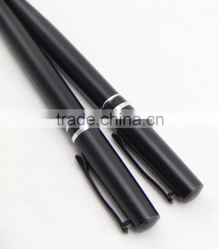 2014 new design black metal gift pen set