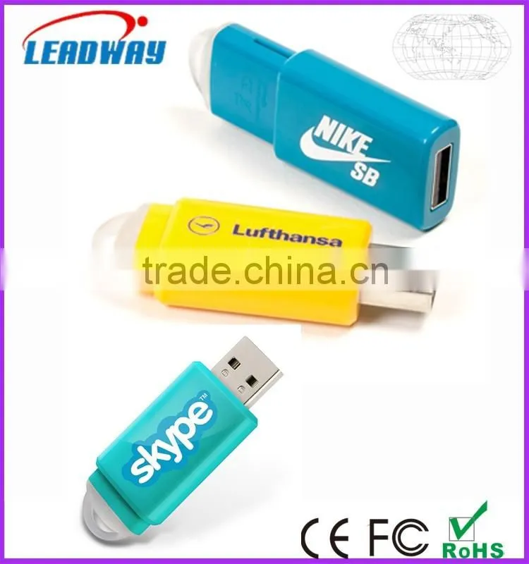 Promo gifts 2016 retractable 32 gb pendrive usb memory with free custom logo