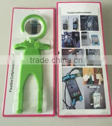 Phone Partner = flexible cell phone holder human hanger design