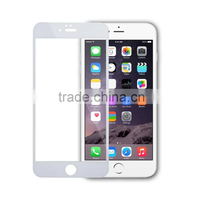 2015 full cover printed screen protector for iphone color tempered glass screen protector on alibaba