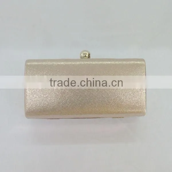 Customized ladies fashion clutch pearl metal box