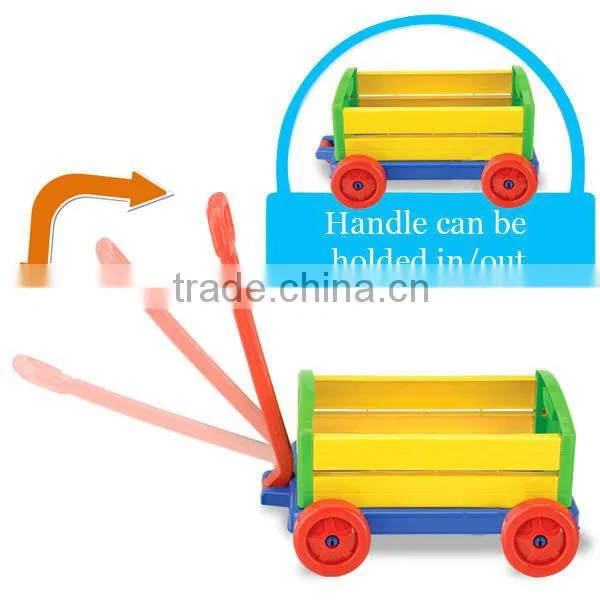 Manfacturer for big size trolley car with enlighten brick toys