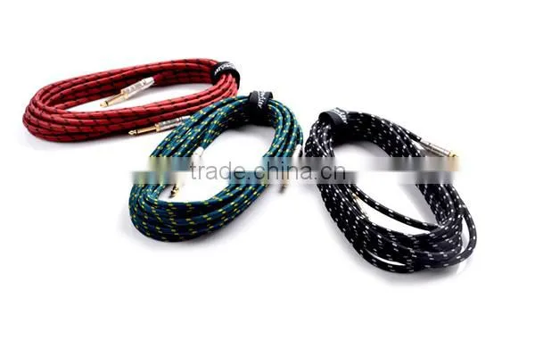 wholesale Woven musical instrument cable for guitar accessories