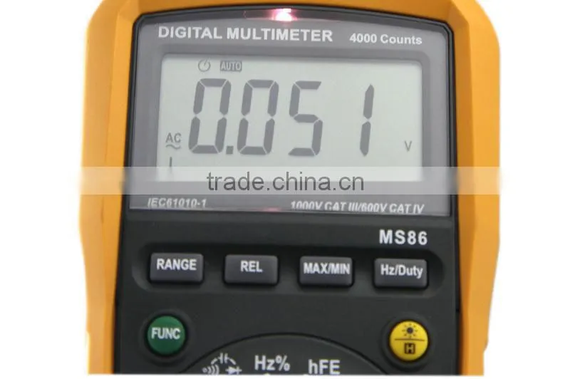 4000 Counts Auto and manual range digital ce multimeter with NCV