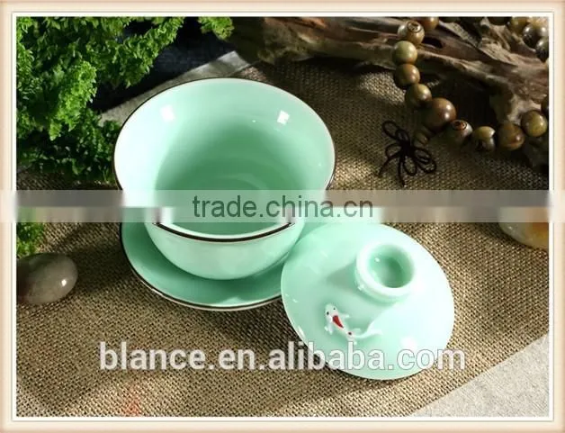 little cup with saucer in fish design