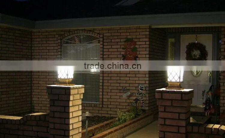 Modern solar pillar lights widely used led garden light square solar light