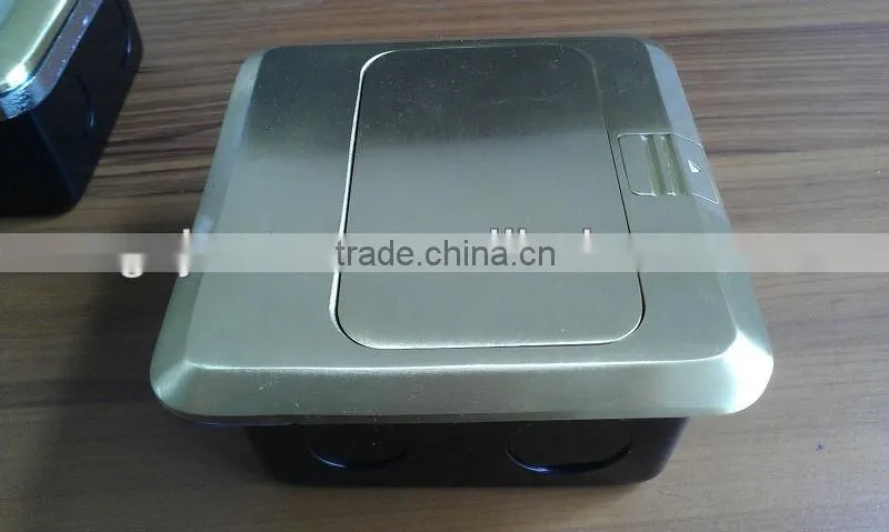 New design golden electric power floor socket