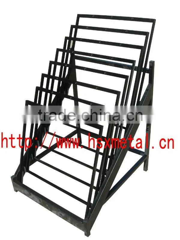 metal floor carpet display rack floor rack HSX-FR002 metal stand racking supermarket stands
