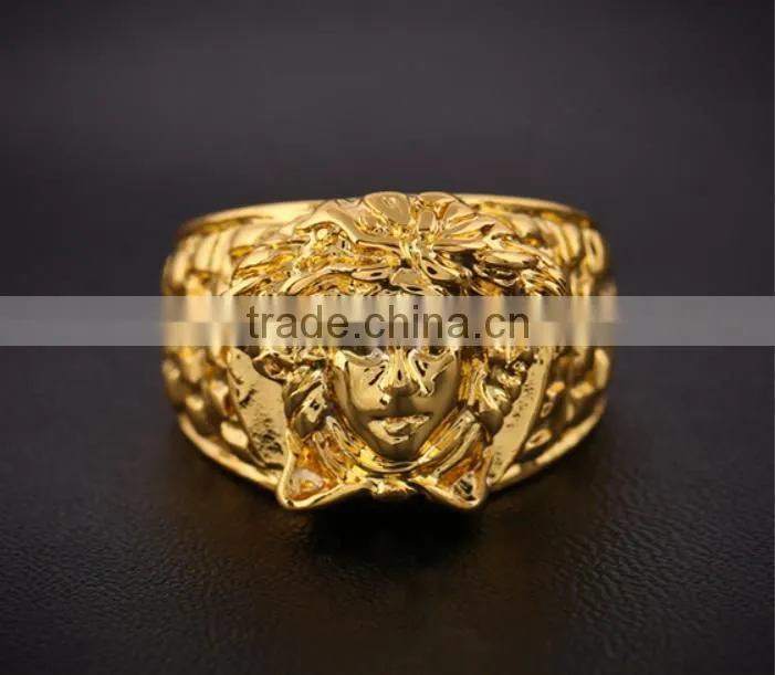 wholesale fashion Medusa new design ladies finger ring
