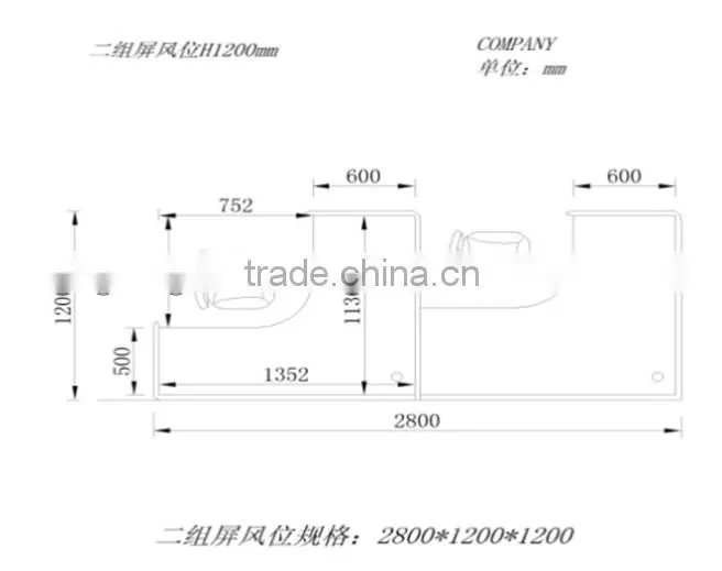 Office Screen Movable Partition Workstation Office Furniture A45-07