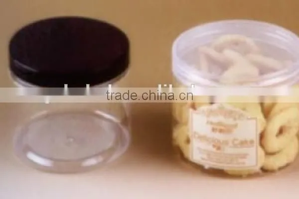550ml PET injection blow jar plastic packing cylinder box with screw top packing box for cookies nuts