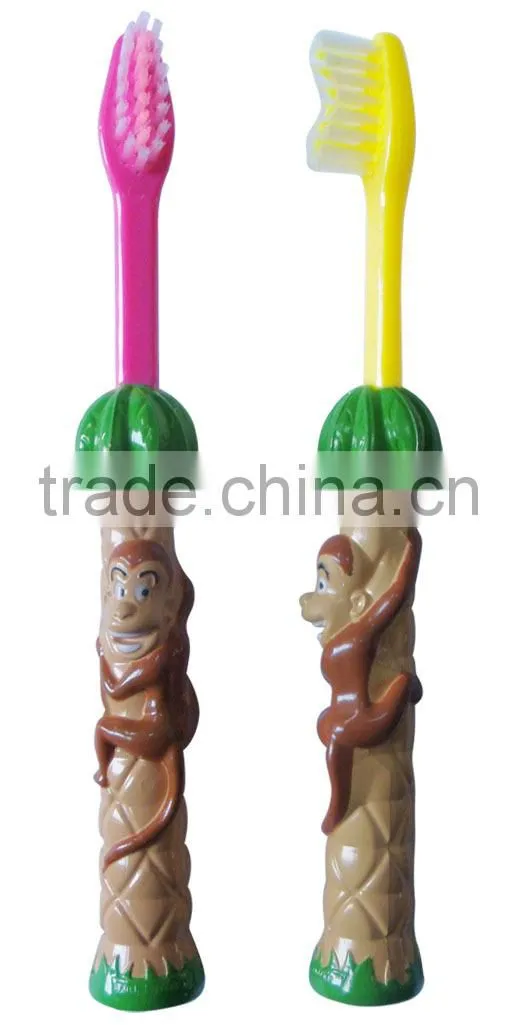 3D top quality kid toothbrush with monkey king design/3d picture toothbrush