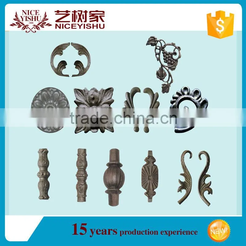 Decorative ornamental wrought iron stamping flowers and leaves