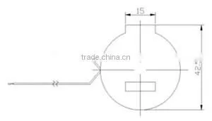 Professional manufacturer 40mm round wired ABS micro transmitter