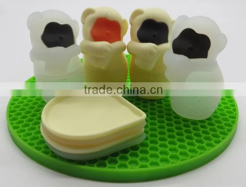 Wholesale NEW BPA free FDA approved food grade monkey unique silicone loose tea leaf infuser
