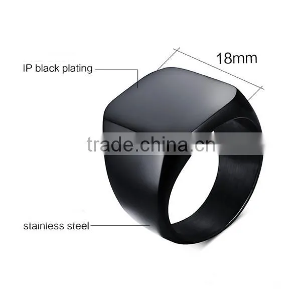 Black Men Stainless Steel Finger Ring ZTRC-294