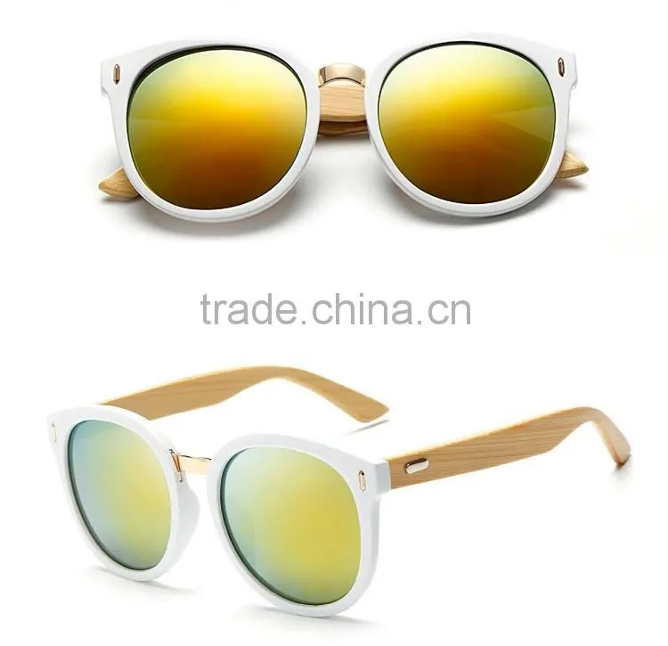 free sample high quality round PC frame bamboo wooden sunglasses china manufacture