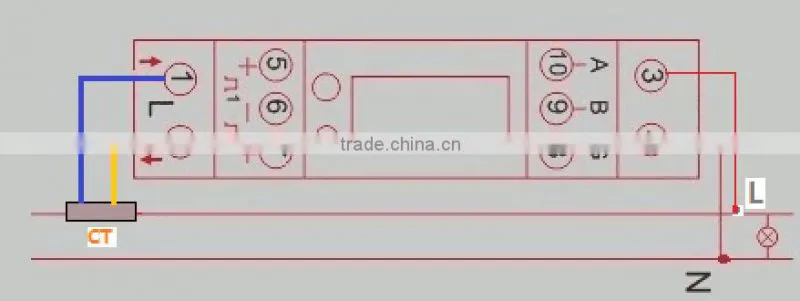 EM115 CT Din rail energy modbus meter with 330mV AC input