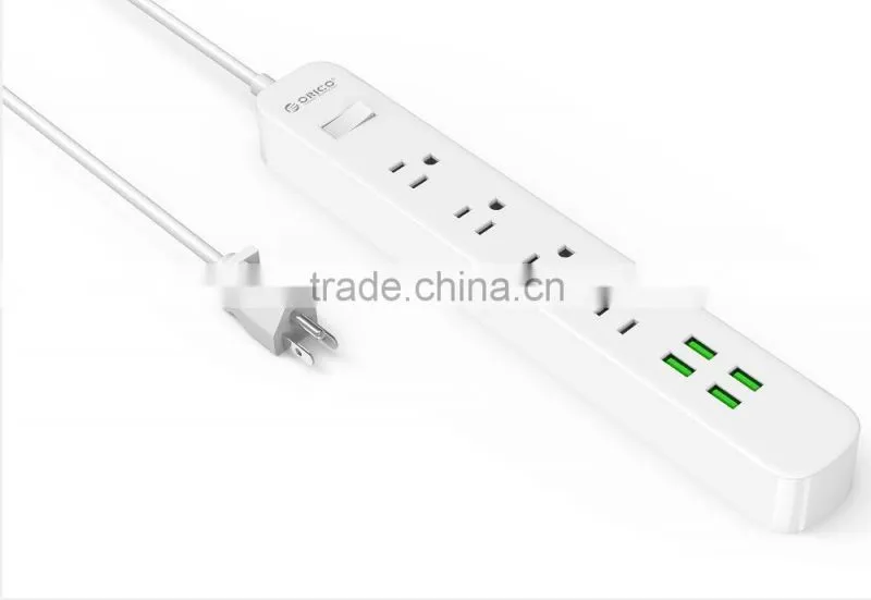 2015 HOT SALE ORICO OEM ODPC-4A4U surge protector with smart USB charger Power strip