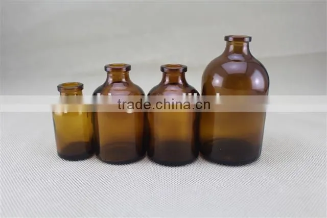 Clear amber pharmacy galss bottle vials for liquid