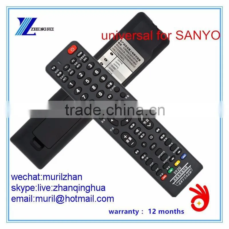 ZF High Quality Black 58 Keys Universal Remote Control for DVD/TV/VCR