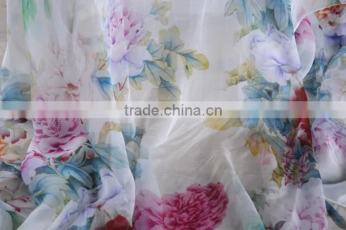 Customer Lady Print Chiffon Shawl