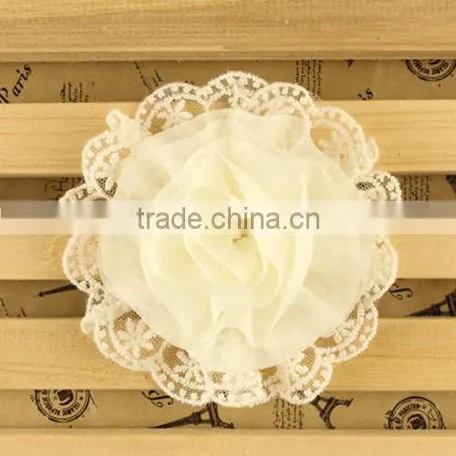 Chiffon rosettes neck designs for cotton dresses